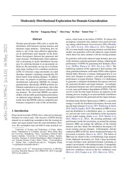 Moderately Distributional Exploration for Domain Generalization