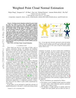 Weighted Point Cloud Normal Estimation