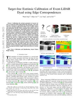 Target-free Extrinsic Calibration of Event-LiDAR Dyad using Edge
  Correspondences