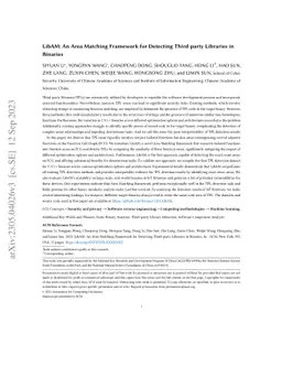 LibAM: An Area Matching Framework for Detecting Third-party Libraries in
  Binaries