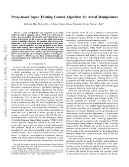 Proxy-based Super Twisting Control Algorithm for Aerial Manipulators
