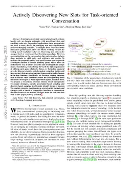 Actively Discovering New Slots for Task-oriented Conversation