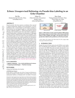 Echoes: Unsupervised Debiasing via Pseudo-bias Labeling in an Echo
  Chamber