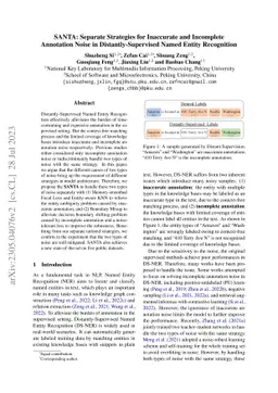 SANTA: Separate Strategies for Inaccurate and Incomplete Annotation Noise in Distantly-Supervised Named Entity Recognition