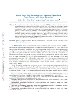 Robust Tensor CUR Decompositions: Rapid Low-Tucker-Rank Tensor Recovery
  with Sparse Corruption