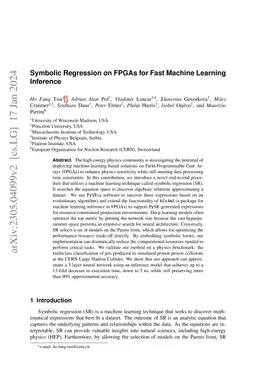 Symbolic Regression on FPGAs for Fast Machine Learning Inference
