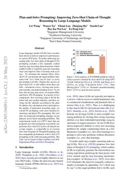 Plan-and-Solve Prompting: Improving Zero-Shot Chain-of-Thought Reasoning
  by Large Language Models