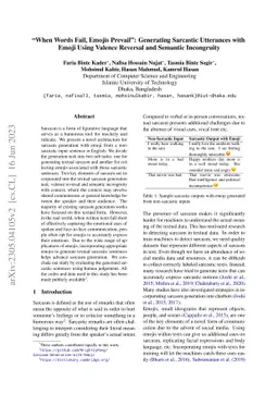 "When Words Fail, Emojis Prevail": Generating Sarcastic Utterances with
  Emoji Using Valence Reversal and Semantic Incongruity
