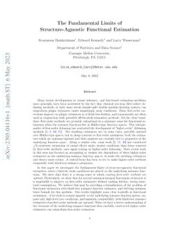 The Fundamental Limits of Structure-Agnostic Functional Estimation