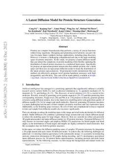 A Latent Diffusion Model for Protein Structure Generation