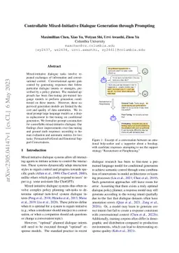 Controllable Mixed-Initiative Dialogue Generation through Prompting