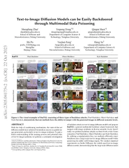 Text-to-Image Diffusion Models can be Easily Backdoored through
  Multimodal Data Poisoning
