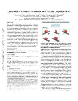 Cross-Modal Retrieval for Motion and Text via DopTriple Loss
