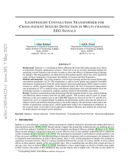 Lightweight Convolution Transformer for Cross-patient Seizure Detection
  in Multi-channel EEG Signals