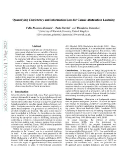 Quantifying Consistency and Information Loss for Causal Abstraction
  Learning