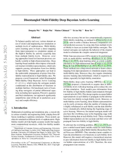 Disentangled Multi-Fidelity Deep Bayesian Active Learning