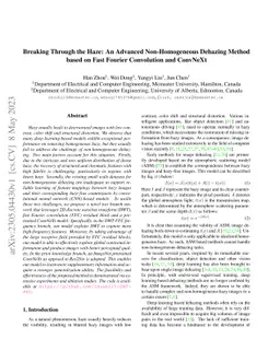 Breaking Through the Haze: An Advanced Non-Homogeneous Dehazing Method
  based on Fast Fourier Convolution and ConvNeXt