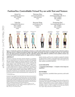 FashionTex: Controllable Virtual Try-on with Text and Texture