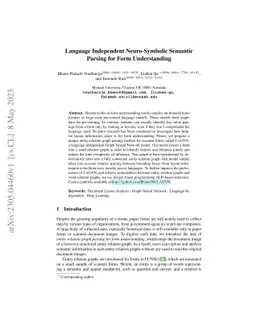 Language Independent Neuro-Symbolic Semantic Parsing for Form
  Understanding