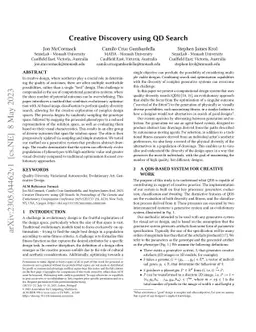 Creative Discovery using QD Search