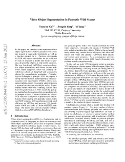 Video Object Segmentation in Panoptic Wild Scenes