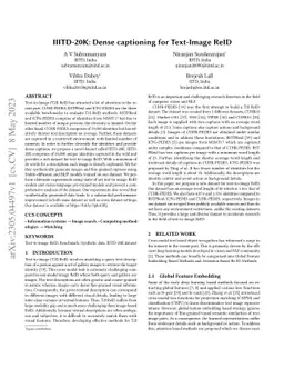 IIITD-20K: Dense captioning for Text-Image ReID