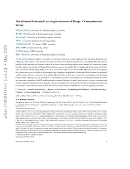 Blockchained Federated Learning for Internet of Things: A Comprehensive
  Survey