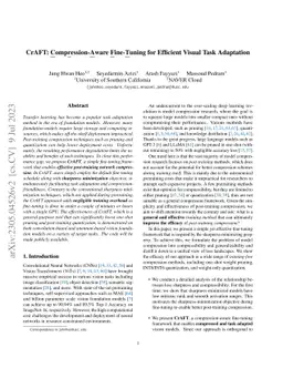 CrAFT: Compression-Aware Fine-Tuning for Efficient Visual Task
  Adaptation