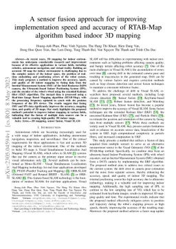 A sensor fusion approach for improving implementation speed and accuracy
  of RTAB-Map algorithm based indoor 3D mapping