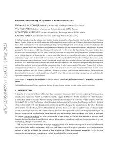 Runtime Monitoring of Dynamic Fairness Properties