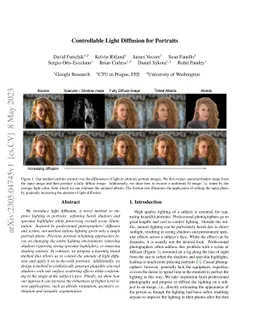 Controllable Light Diffusion for Portraits