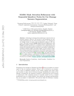 MARS: Mask Attention Refinement with Sequential Quadtree Nodes for Car
  Damage Instance Segmentation