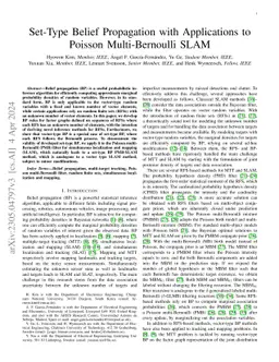 Set-Type Belief Propagation with Applications to Poisson Multi-Bernoulli
  SLAM