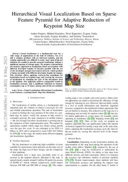Hierarchical Visual Localization Based on Sparse Feature Pyramid for
  Adaptive Reduction of Keypoint Map Size
