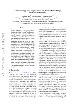 A Frustratingly Easy Improvement for Position Embeddings via Random
  Padding