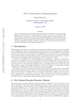 The Current State of Summarization