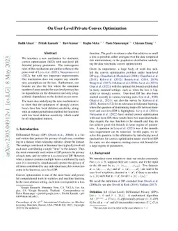 On User-Level Private Convex Optimization