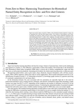 From Zero to Hero: Harnessing Transformers for Biomedical Named Entity
  Recognition in Zero- and Few-shot Contexts