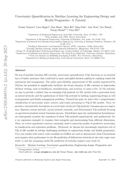 Uncertainty Quantification in Machine Learning for Engineering Design
  and Health Prognostics: A Tutorial