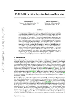 FedHB: Hierarchical Bayesian Federated Learning