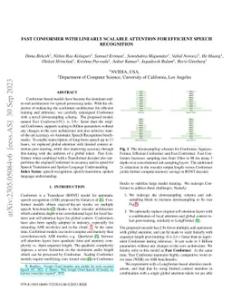 Fast Conformer with Linearly Scalable Attention for Efficient Speech
  Recognition