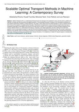 Scalable Optimal Transport Methods in Machine Learning: A Contemporary
  Survey
