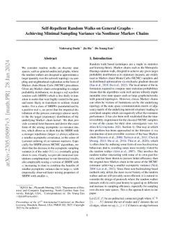 Self-Repellent Random Walks on General Graphs -- Achieving Minimal
  Sampling Variance via Nonlinear Markov Chains