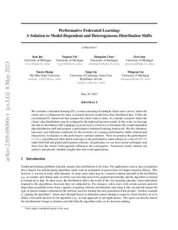 Performative Federated Learning: A Solution to Model-Dependent and
  Heterogeneous Distribution Shifts