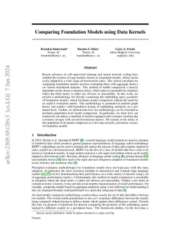 Comparing Foundation Models using Data Kernels
