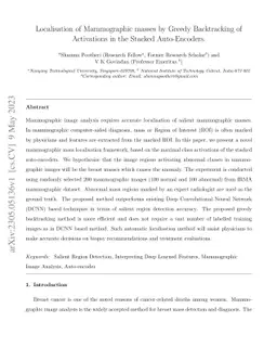 Localisation of Mammographic masses by Greedy Backtracking of
  Activations in the Stacked Auto-Encoders
