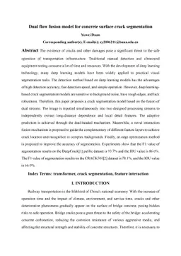 Dual flow fusion model for concrete surface crack segmentation