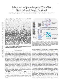 Adapt and Align to Improve Zero-Shot Sketch-Based Image Retrieval