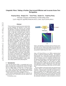 Linguistic More: Taking a Further Step toward Efficient and Accurate
  Scene Text Recognition