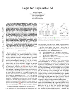 Logic for Explainable AI